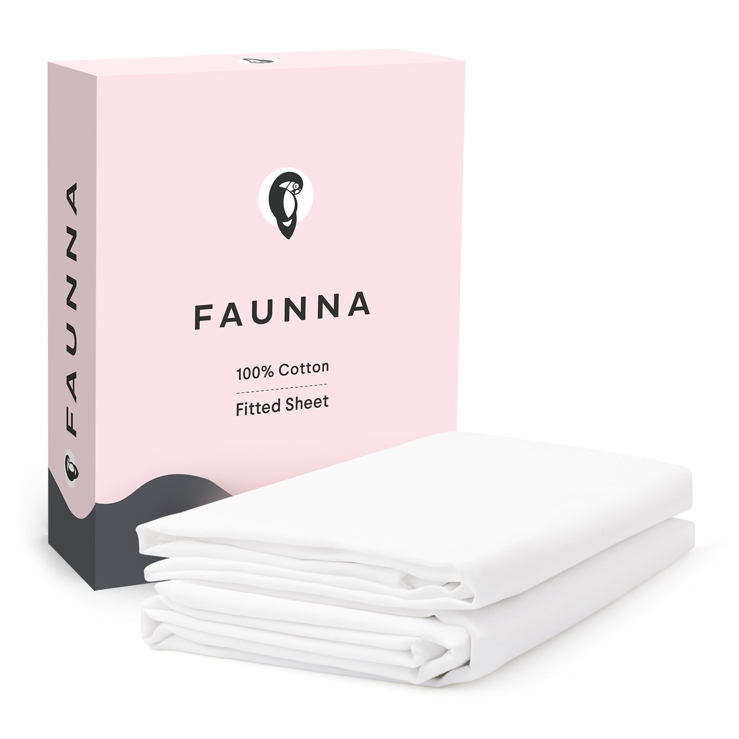 FAUNNA Twin Size Fitted Sheet Only, 100% Cotton 800 Thread Count Ultimate Soft Comfort and Breathable, Durable Long Lasting, 15 Inch Deep Pocket Perfectly Fits Mattress, White, Solid, 1 Pack