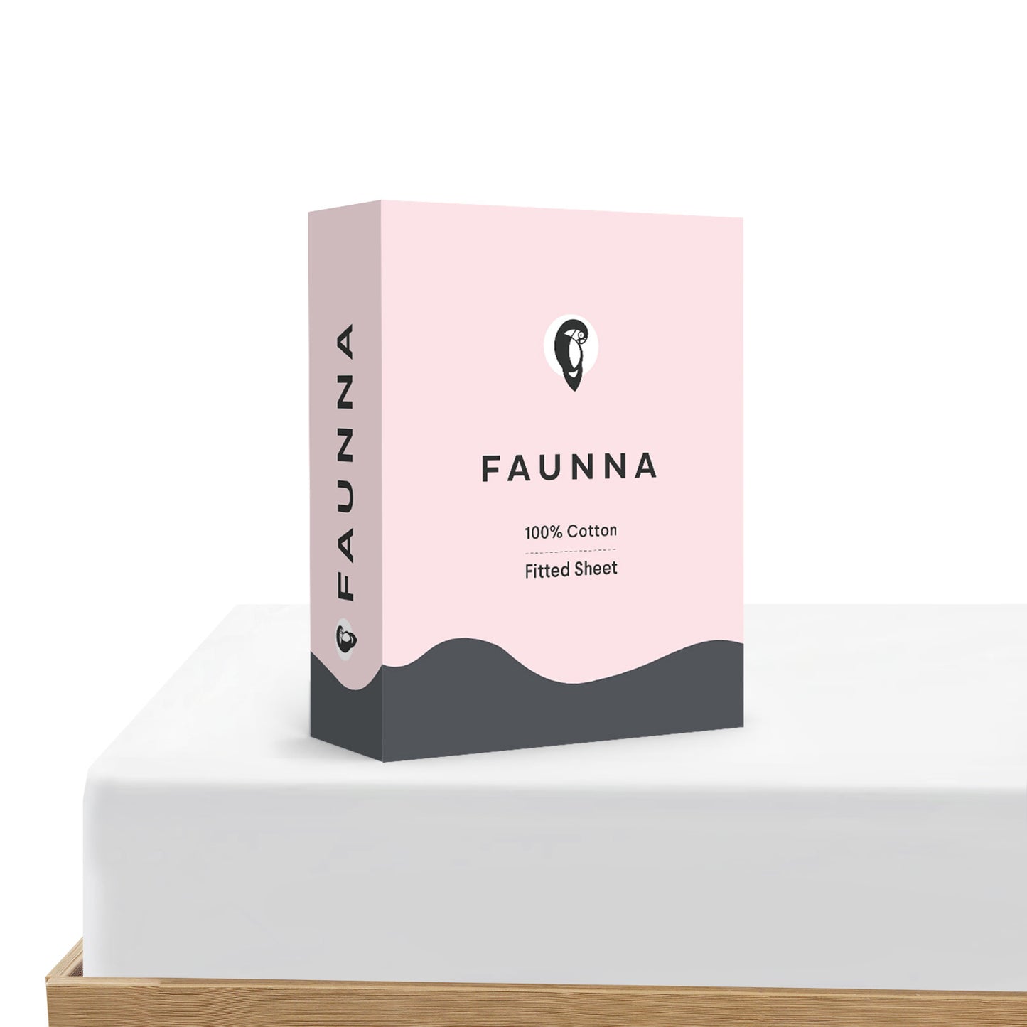 FAUNNA King Size Fitted Sheet Only, 100% Cotton 800 Thread Count Ultimate Soft Comfort and Breathable, Durable Long Lasting, 17 Inch Deep Pocket Perfectly Fits Mattress, White, Solid, 1 Pack