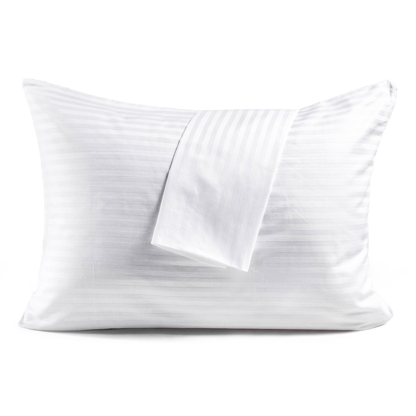 FAUNNA Premium 4 Pack 600 Thread Count 100% Cotton Zippered Pillow Protectors Queen Size 20x30 Inches White Soft Breathable Bed Pillow Covers